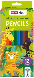 Kredki trójkątne 12 kolorów EASY