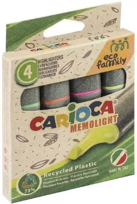 Zakreślacze EcoFamily 4 kolory CARIOCA