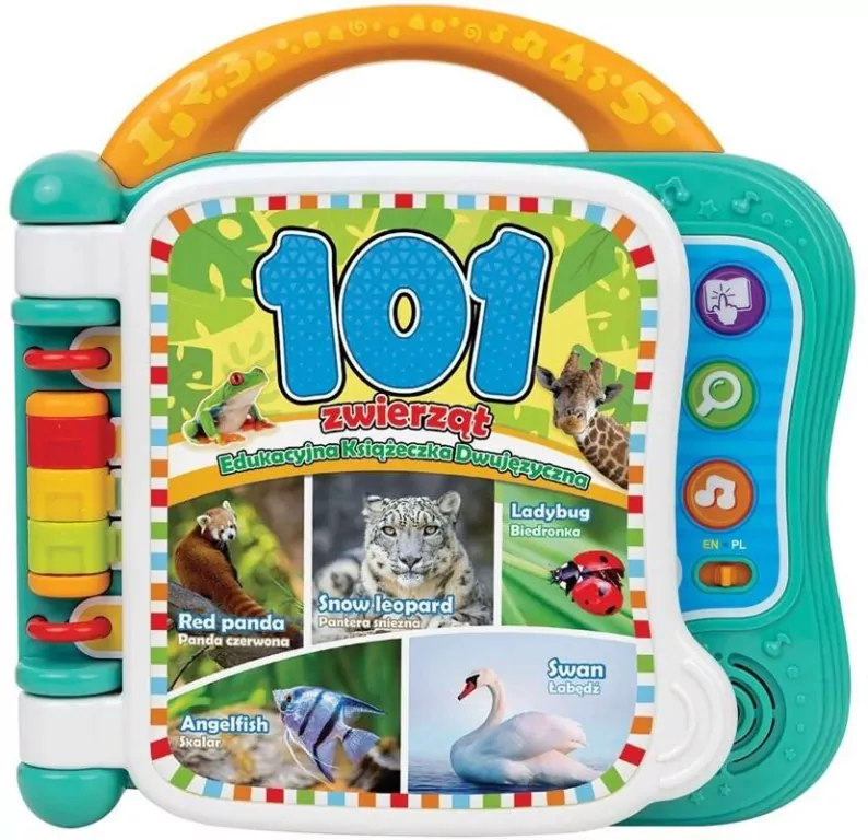 Książeczka edukacyjna 101 zwierząt dwujęzyczna - tantis.pl