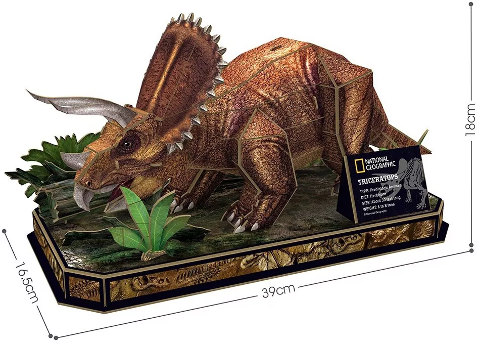 Puzzle 3D. National Geographic. Triceratops - tantis.pl