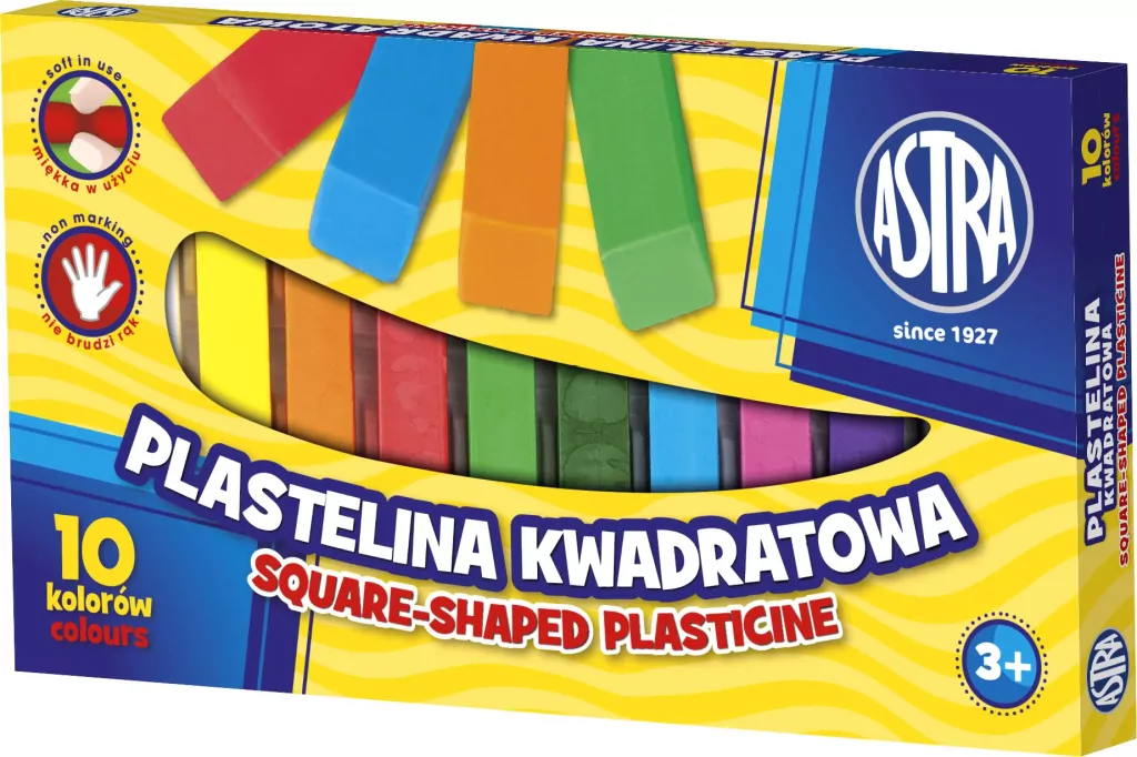 Plastelina kwadratowa 10 kolorów - tantis.pl