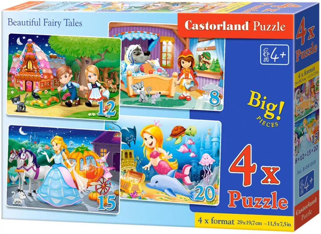 Puzzle x 4. Beautiful Fairy Tales. Baśnie. - tantis.pl