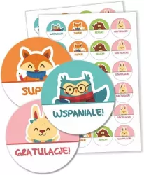 Naklejki motywacyjne: Zwierzątka 40mm