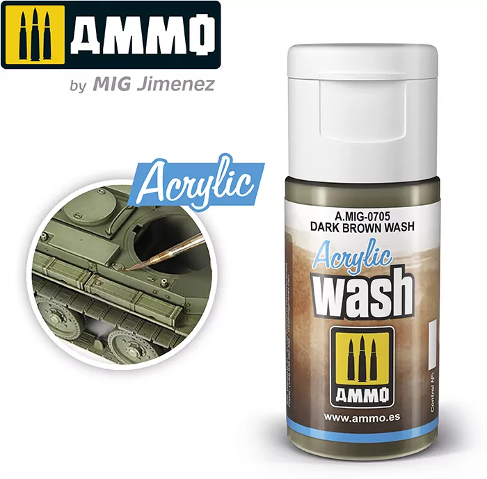 Ammo: Acrylic Wash - Dark Brown Wash - tantis.pl