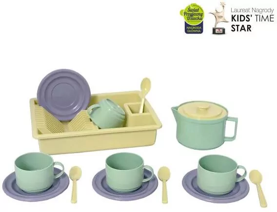 Zabawka zestaw kawowy z bioplastiku 15 części - tantis.pl