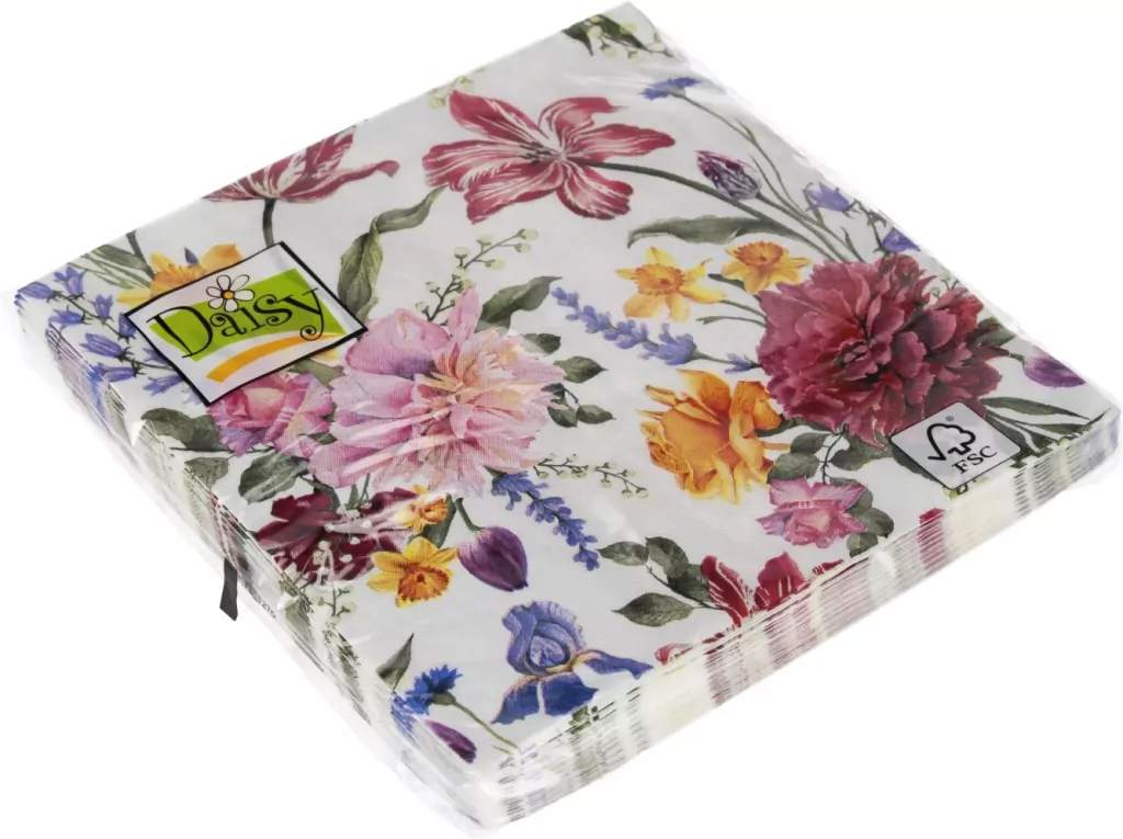 Serwetki DAISY Lunch SD 330x330 Kwiaty 044601 - tantis.pl