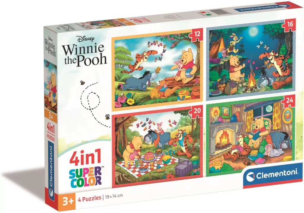 Clementoni. Puzzle 4w1 Super Kolor. Disney - tantis.pl