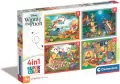 Clementoni. Puzzle 4w1 Super Kolor. Disney - tantis.pl