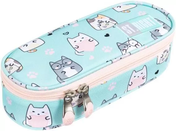 Piórnik saszetka z wewnętrzną klapką z kotkami Charming Cats - tantis.pl