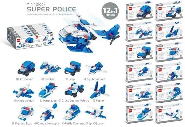 Klocki policja MIX - tantis.pl
