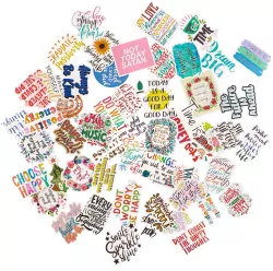 Naklejki winylowe - slogany motywacyjne 5-8cm 50sz