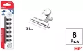 Klipsy biurowe metalowe srebrne 31mm 6szt - tantis.pl