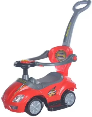 Jeździk z rączką 3w1 Mega Car czerwony