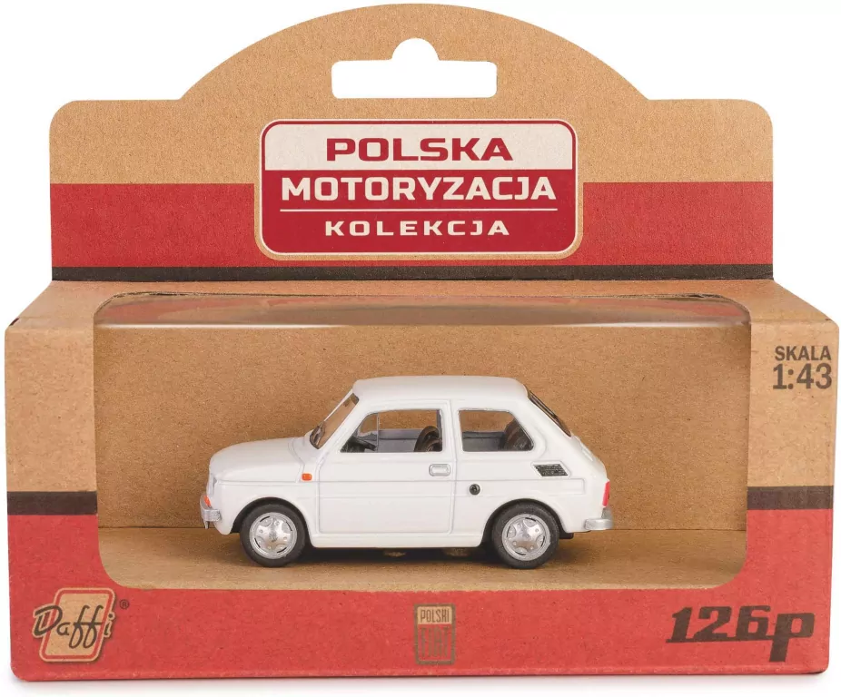 Kolekcja PRL. Fiat 126p, biały - tantis.pl