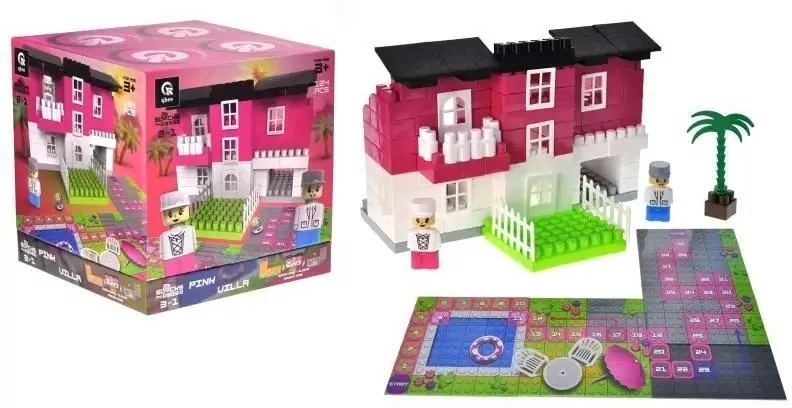 Klocki konstrukcyjne Blocks&Steps Różowa willa - tantis.pl