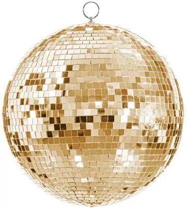 Dekoracja wisząca Kula Disco 30cm złoty - tantis.pl