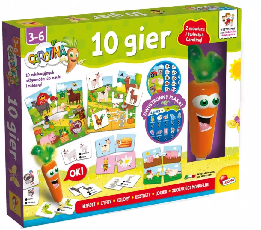 Lisciani. Carotina 10 gier - tantis.pl