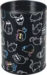 Skarbonka metalowa okrągła Kitty holograf