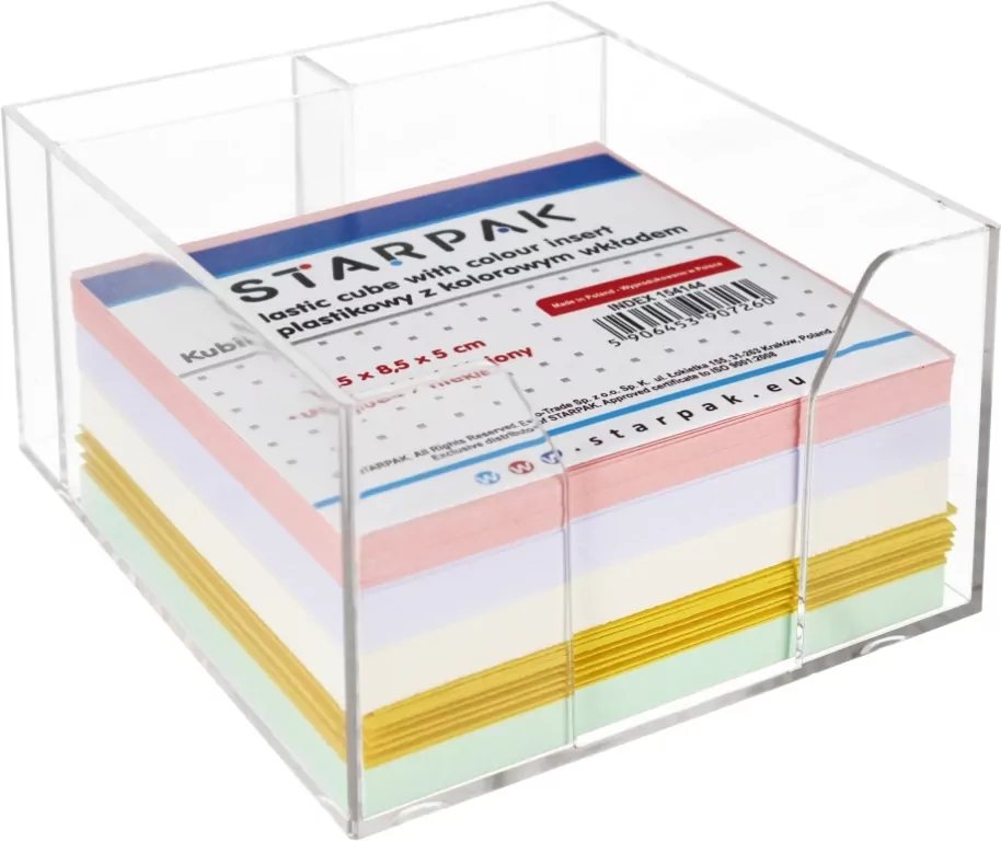 Kubik plastikowy 85x85x50mm. Kolorowy - tantis.pl
