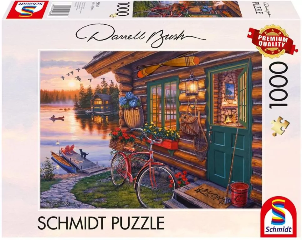 Puzzle PQ 1000 DARREL BUSH Domek nad jeziorem G3 - tantis.pl