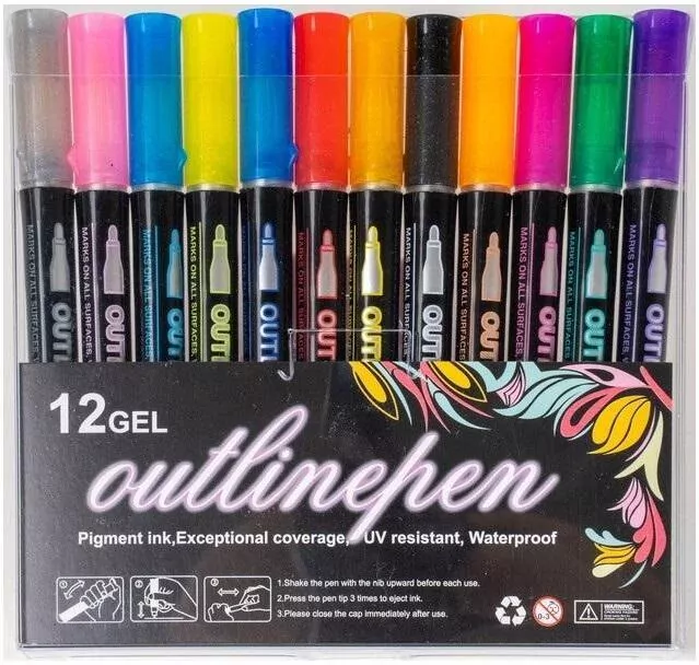 Marker outlinepen Shine 12 kolorów - tantis.pl
