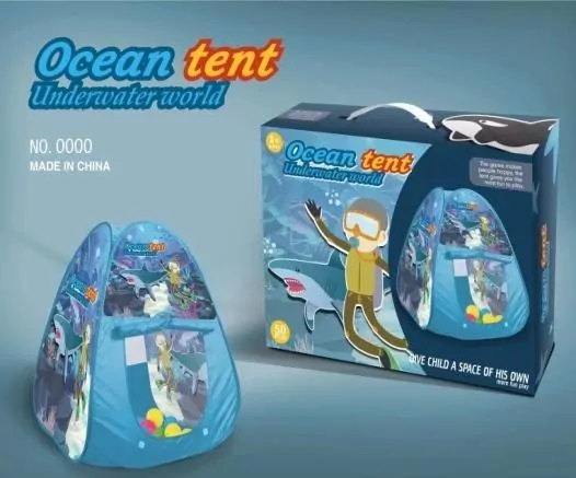 Namiot samorozkładający 77cm + 50 piłek Ocean - tantis.pl