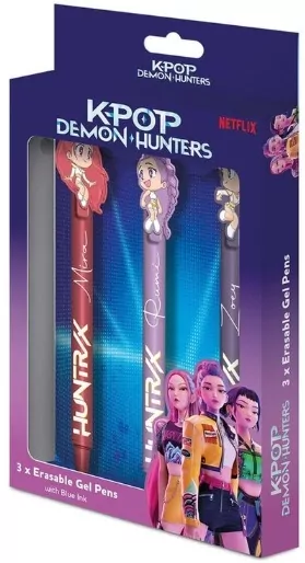 Długopisy żelowe wymazywalne K-POP Demon Hunters 3szt.SR2510672 - tantis.pl