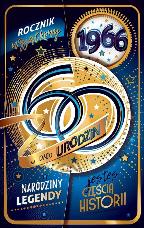 Kartka okolicznościowa Urodziny 60 - tantis.pl