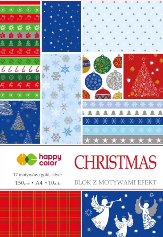 Blok A4/10 z motywami Świąt 150g HAPPY COLOR - tantis.pl