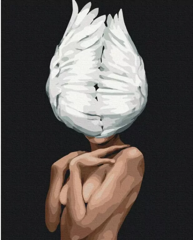 Malowanie po numerach - Pióra w głowie 40x50cm - tantis.pl