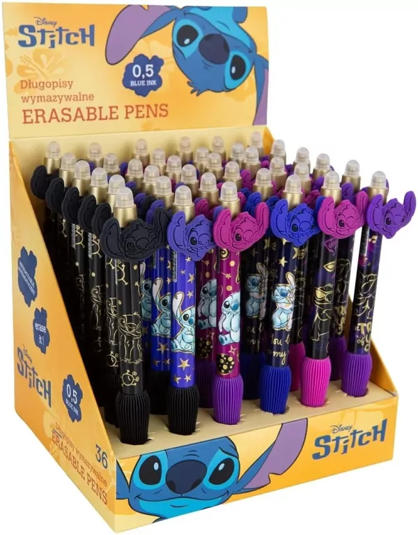 Display Długopis wymazywalny automatyczny Disney Gold Stitch 36 sztuk - tantis.pl
