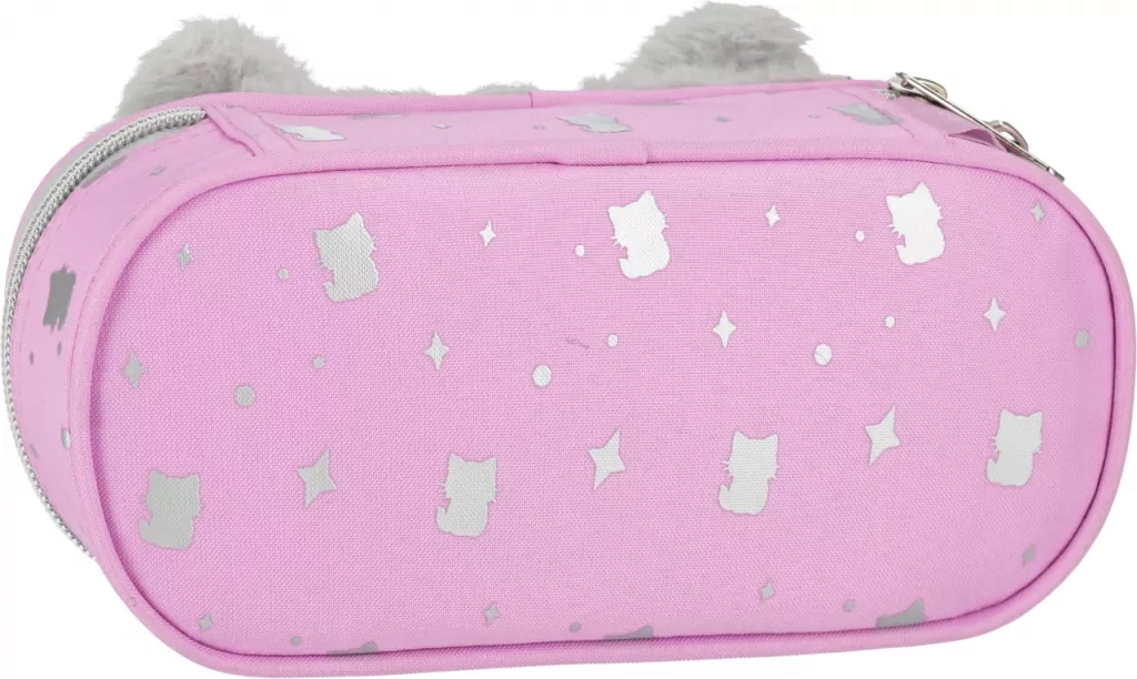 Piórnik saszetka 1zamek Kitty pluszowy - tantis.pl