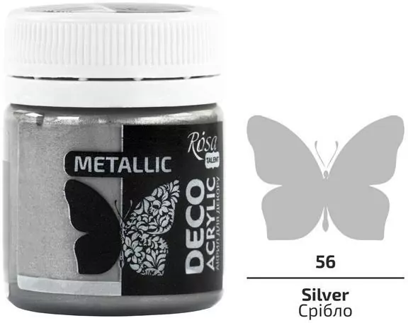 Farba akrylowa metaliczna silver 56 20ml - tantis.pl