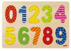 Cyferki. Drewniane puzzle