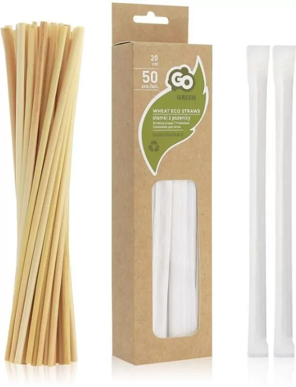 Słomki z pszenicy w papierku 5x200mm - tantis.pl