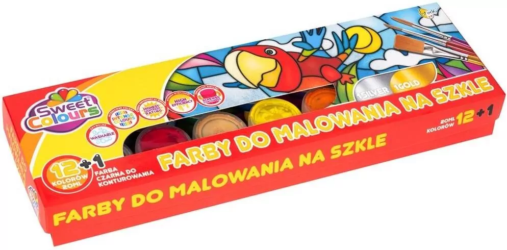 Farby do malowania na szkle 12 kol - tantis.pl