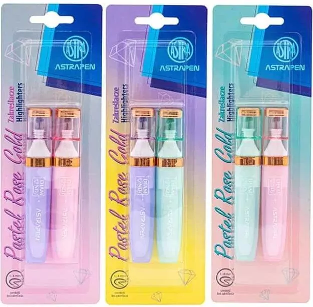Zakreślacze pastel Astrapen rose gold mix - tantis.pl