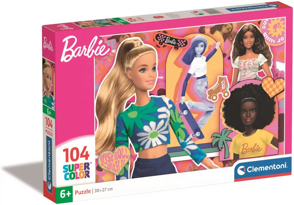 Puzzle 104 Super Kolor Barbie - tantis.pl