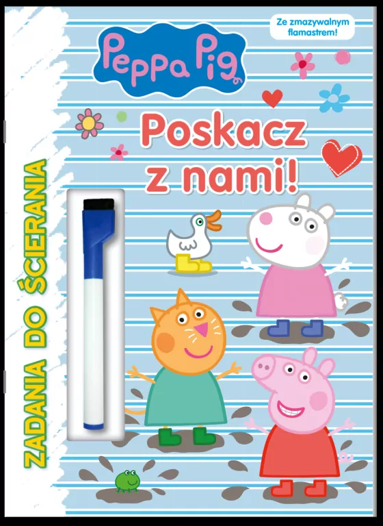 Peppa Pig. Poskacz z nami! Zadania do ścierania. Cz.5 - tantis.pl