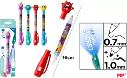 Długopis szpiegowski UV 0.7/1.0mm Potwory MIX