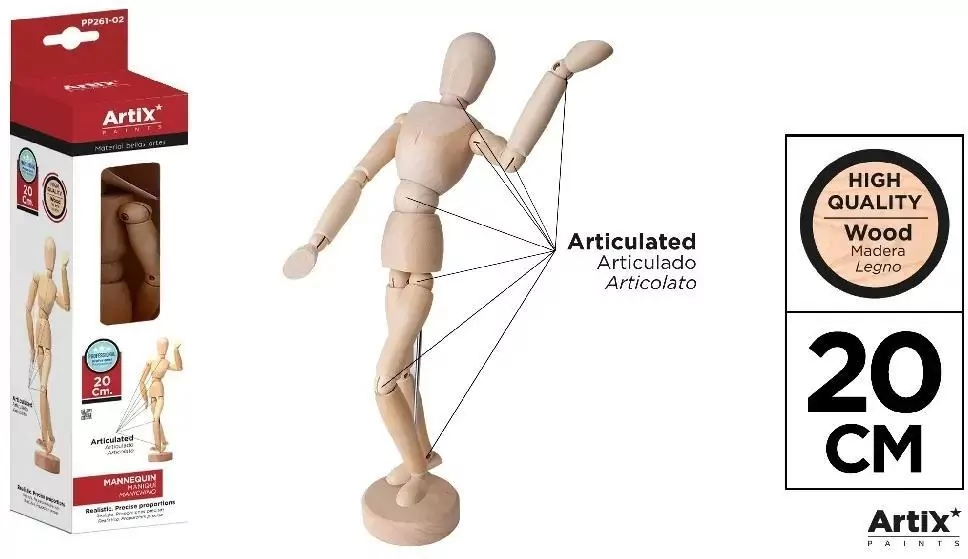 Drewniany manekin do nauki rysowania 20cm - tantis.pl
