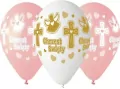 Balony Gemar hel Chrzest dziewczynki 33cm 5szt - tantis.pl