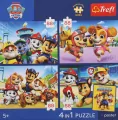 Puzzle 4w1 Psi Patrol - Psia straż + plakat TREFL - tantis.pl