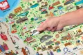 Mapa magnetyczna Polski ze zdjęciami i grą planszową 3w1 91234 Woody - tantis.pl