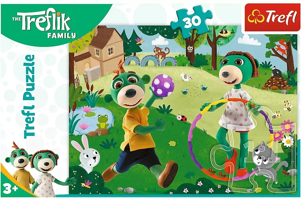 Puzzle 30 Aktywny dzień. Rodzina Treflików - tantis.pl