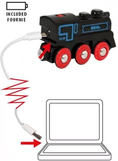 Lokomotywa klasyczna z USB. BRIO 33599 - tantis.pl