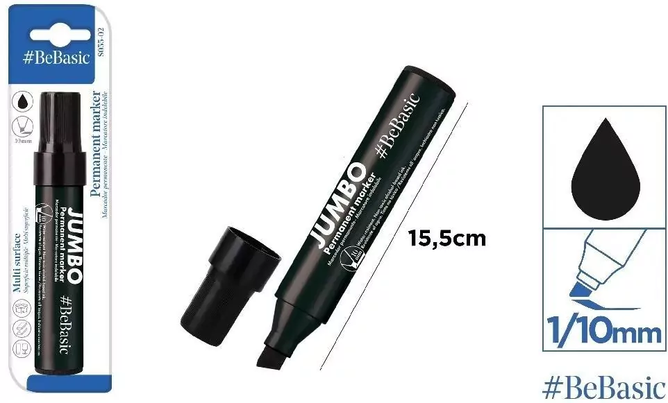 Marker permanentny jumbo czarny 1/10mm - tantis.pl