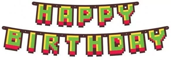 Girlanda papierowa Happy Birthday 160cm - tantis.pl