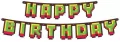 Girlanda papierowa Happy Birthday 160cm - tantis.pl