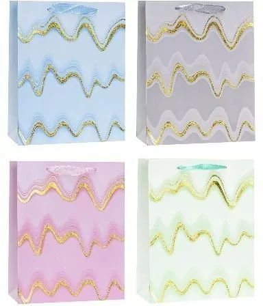 Torebka ozdobna 18x23x8cm hot-stamp mix ROZETTE - tantis.pl